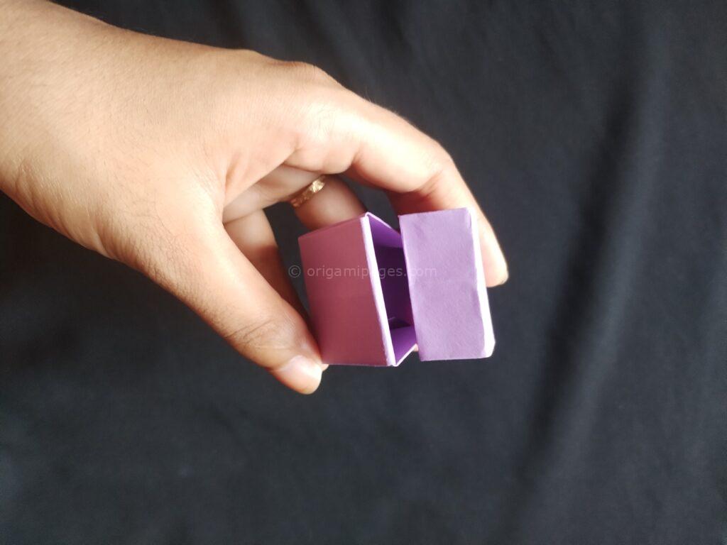 Origami school bag step: 7e