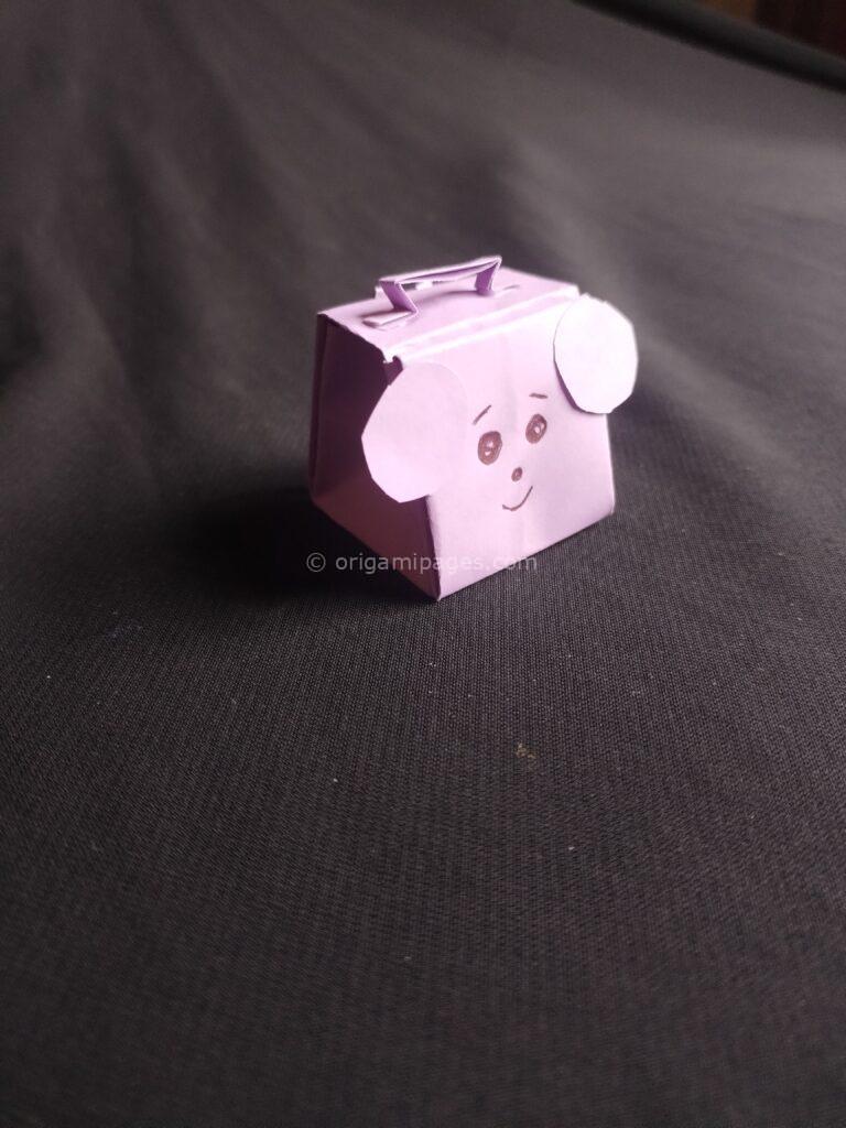 Origami school bag step: 9b