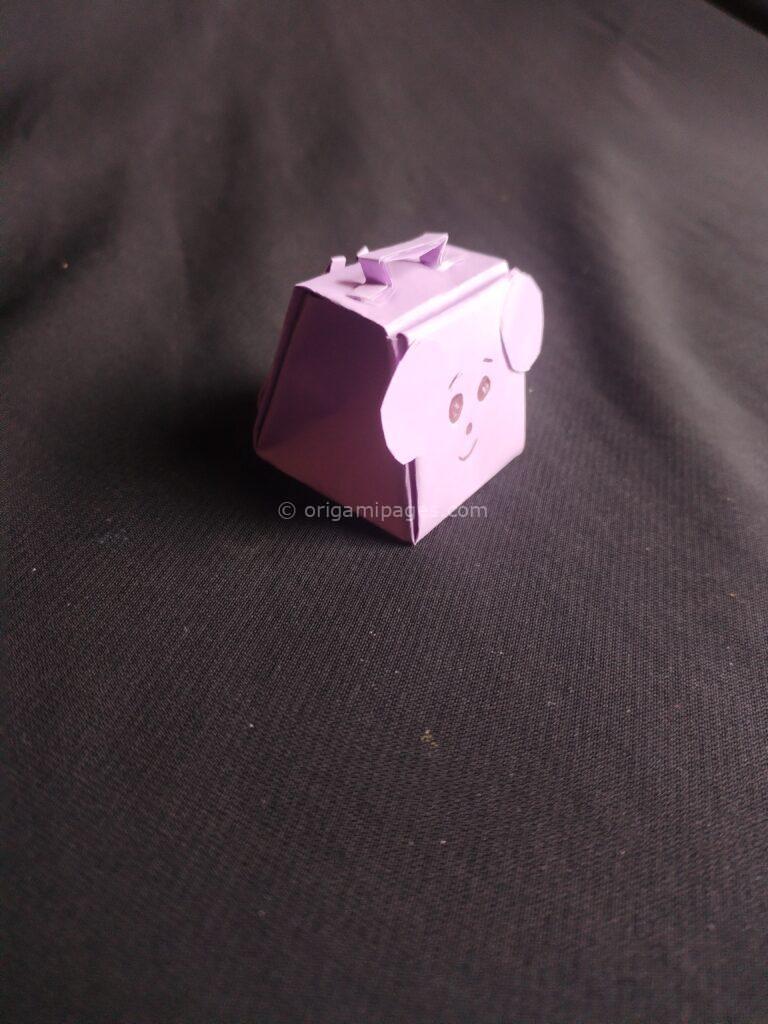 Origami school bag step: 9c