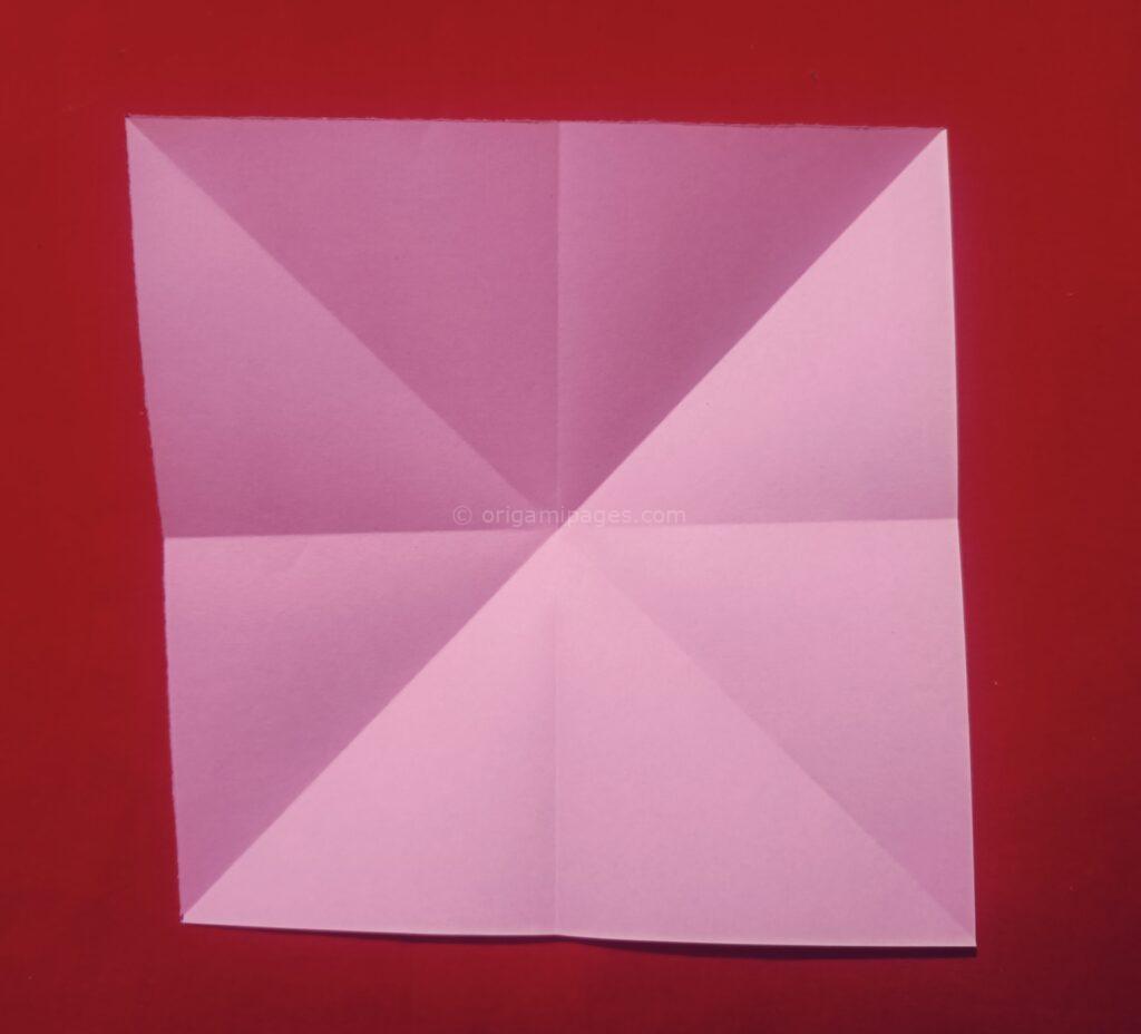 Origami 4 Pointed Star Step: 3b