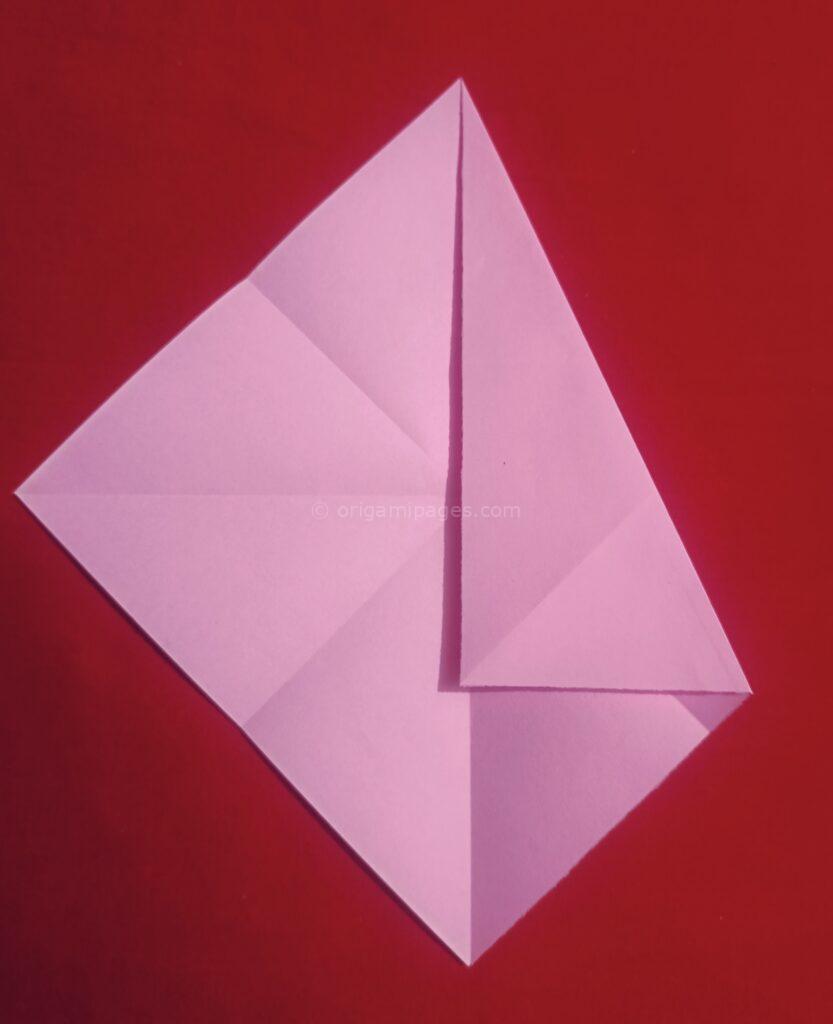 Origami 4 Pointed Star Step: 4a