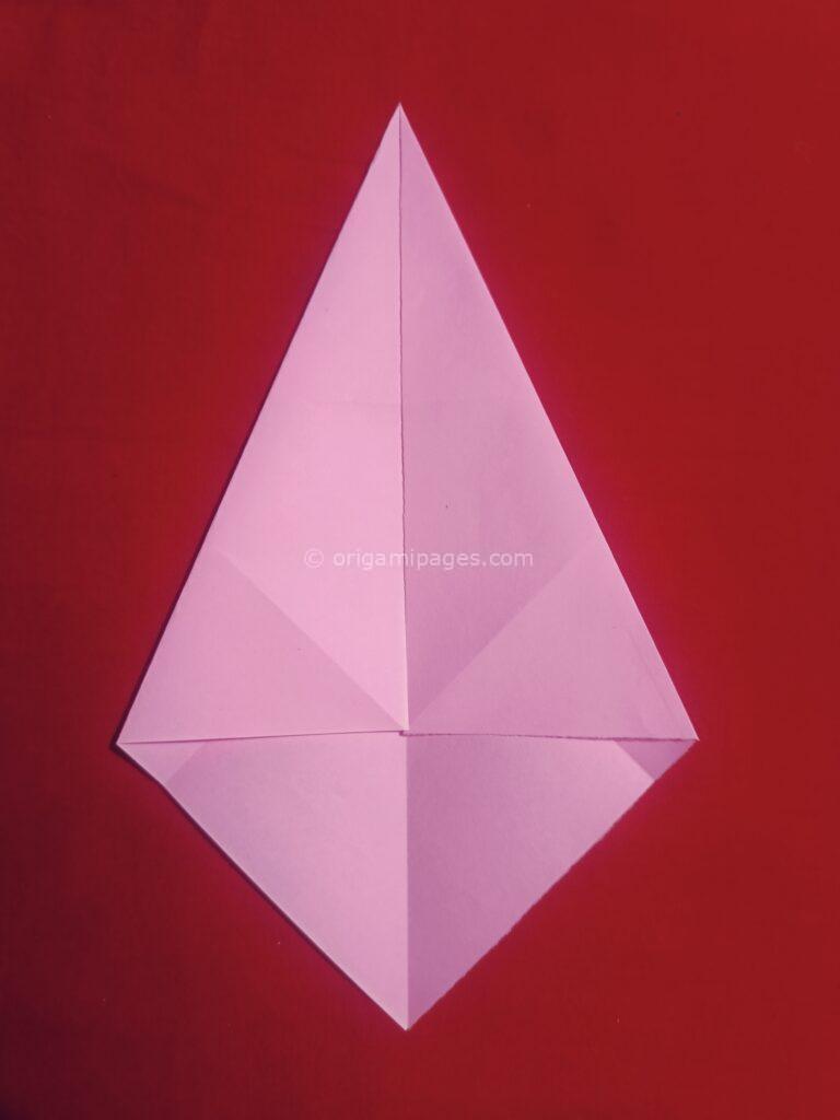 Origami 4 Pointed Star Step: 4b