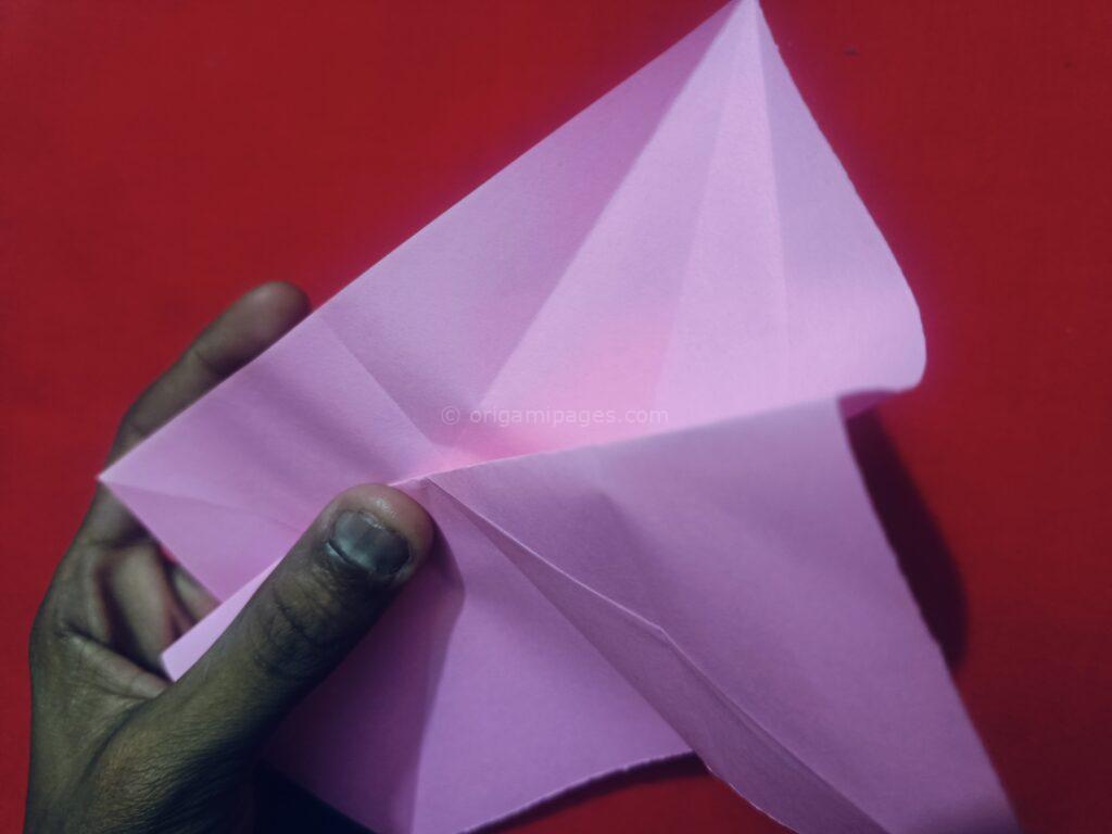 Origami 4 Pointed Star Step: 5b
