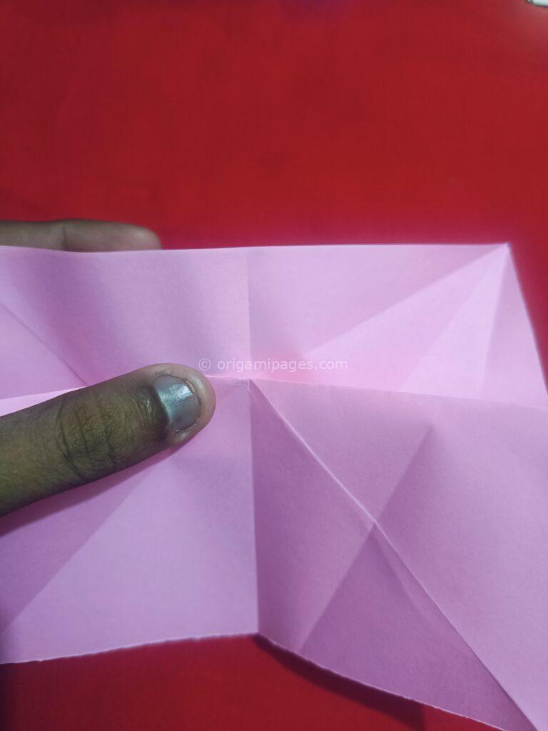 Origami 4 Pointed Star Step: 5c