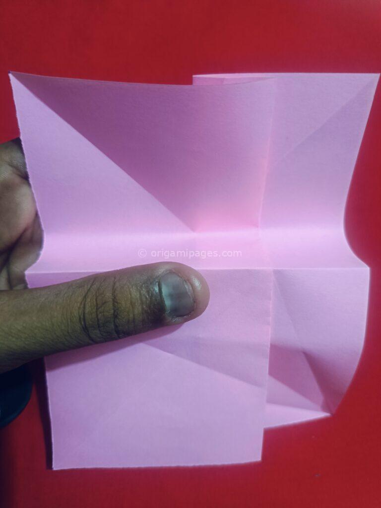 Origami 4 Pointed Star Step: 6a