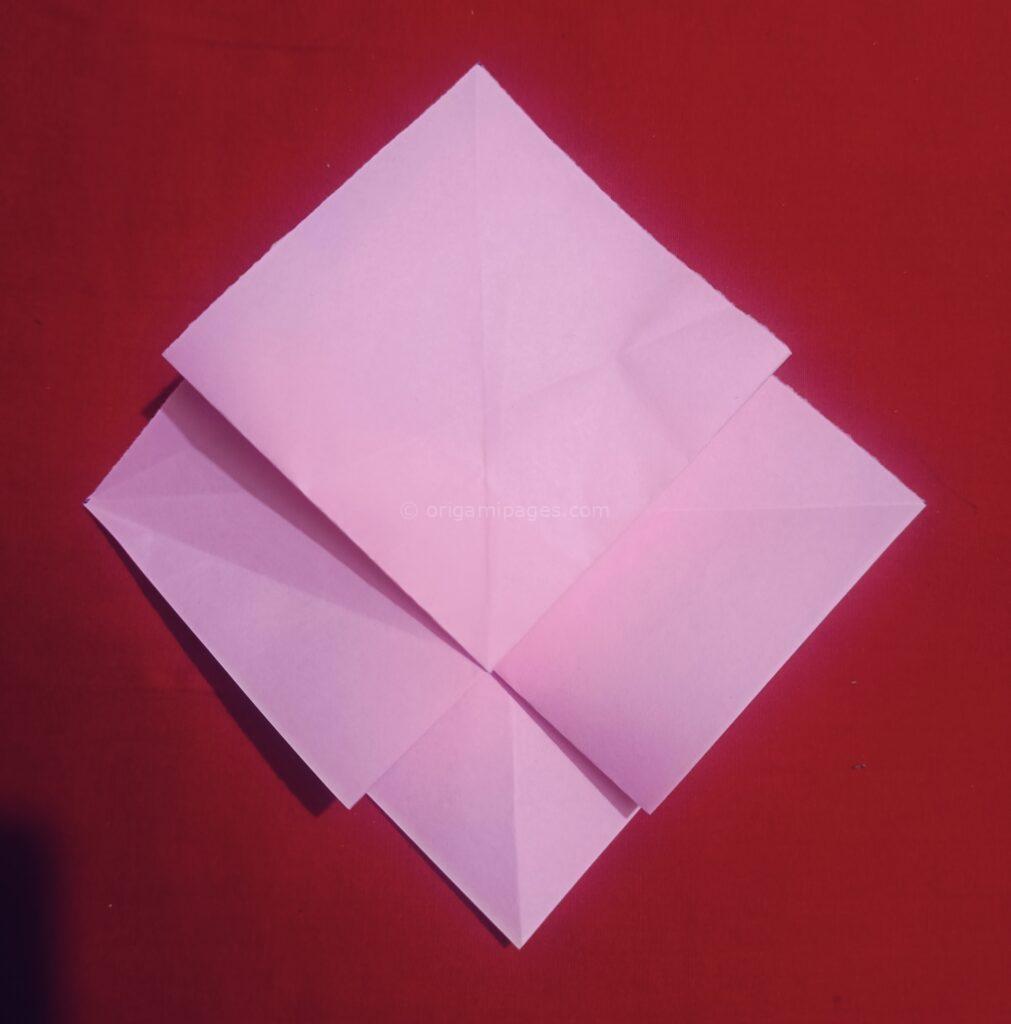 Origami 4 Pointed Star Step: 7