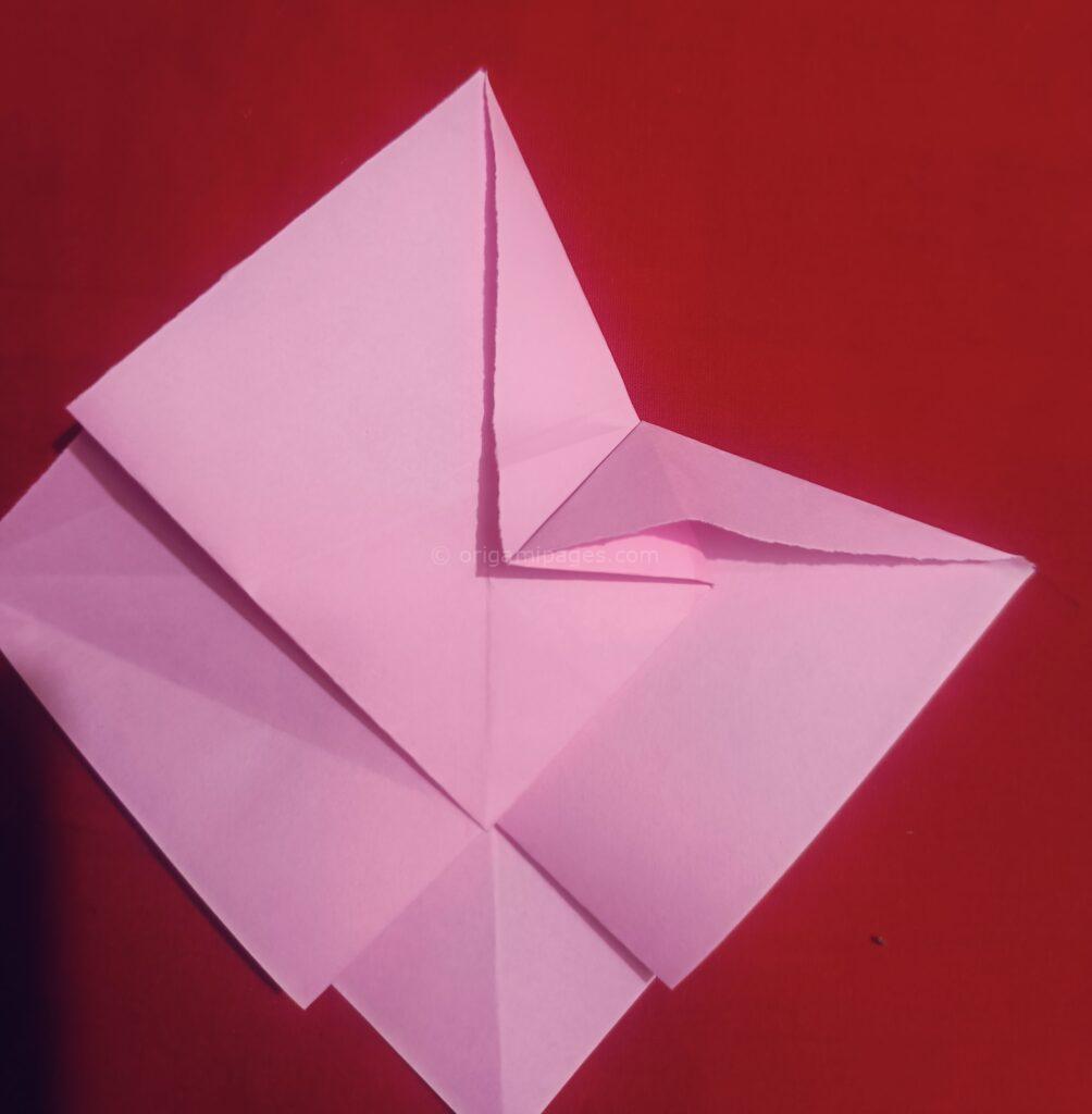 Origami 4 Pointed Star Step: 8a