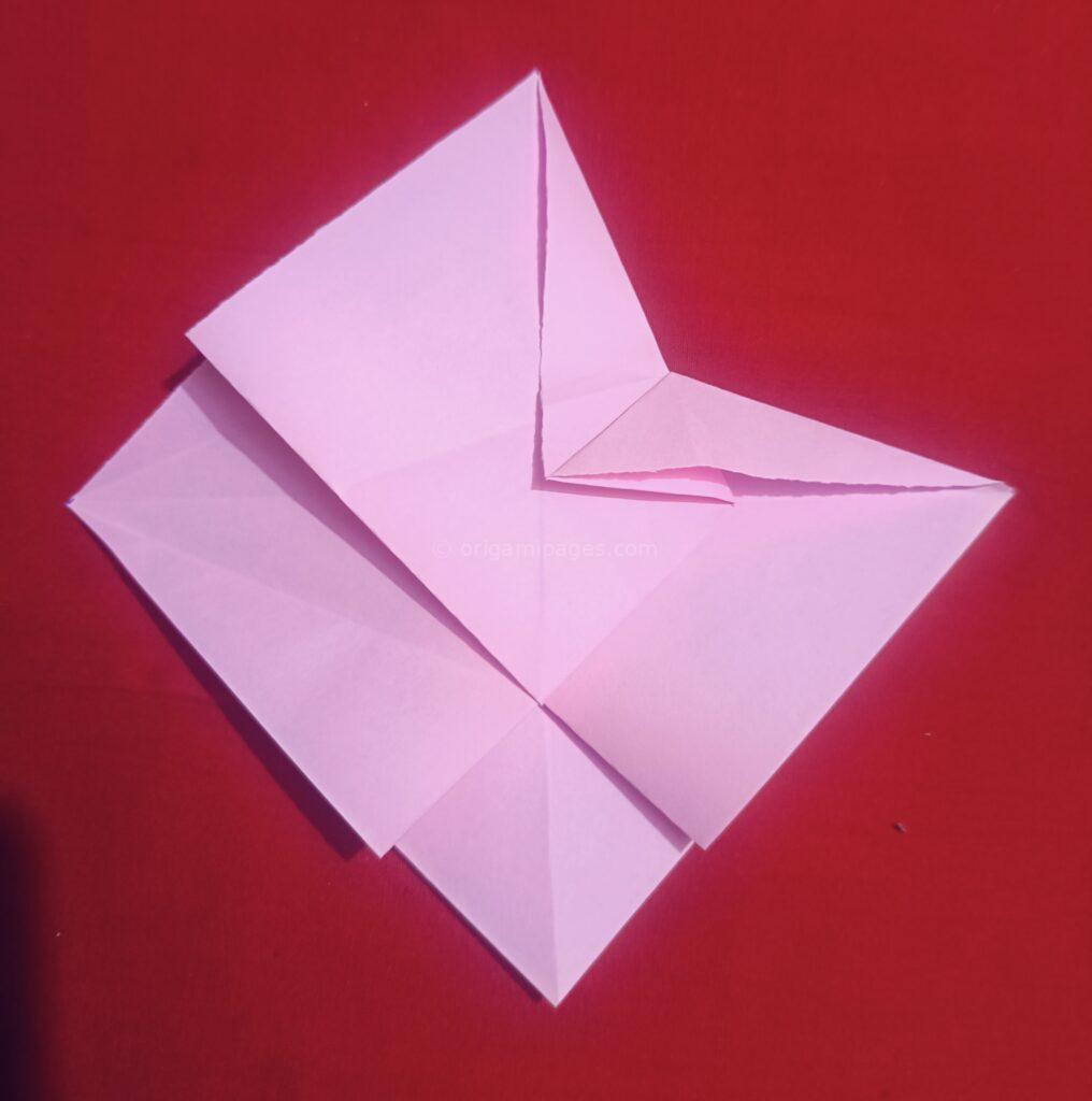 Origami 4 Pointed Star Step: 8b