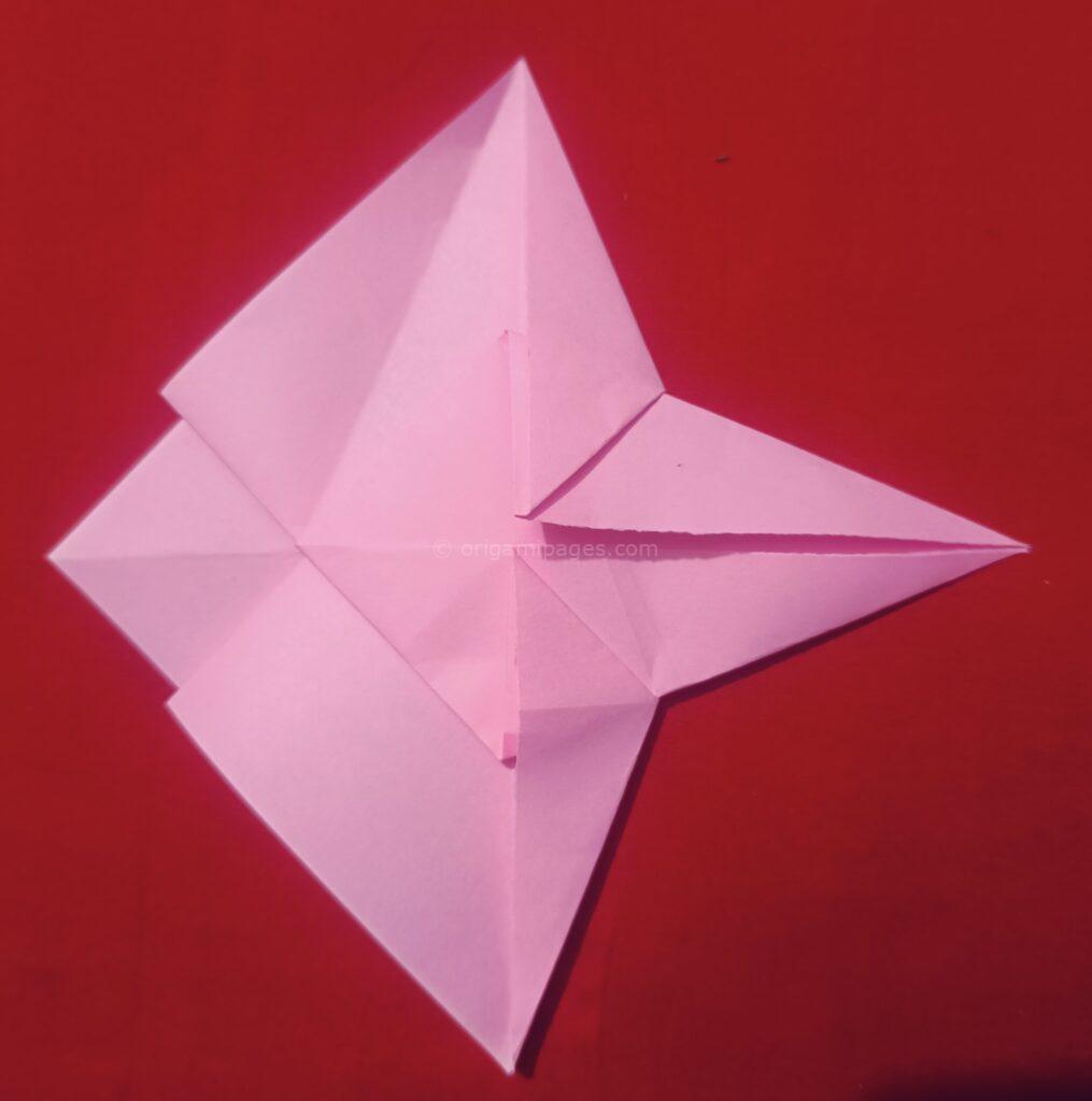 Origami 4 Pointed Star Step: 9b