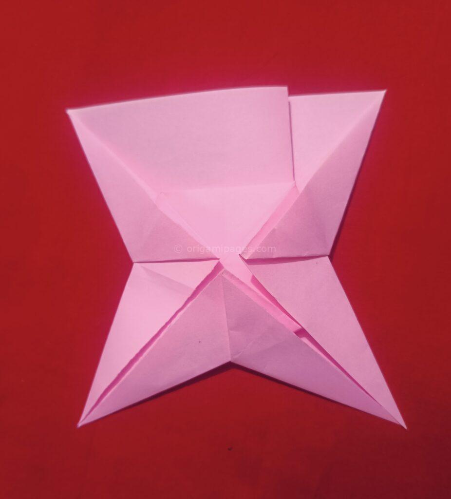 Origami 4 Pointed Star Step: 9c
