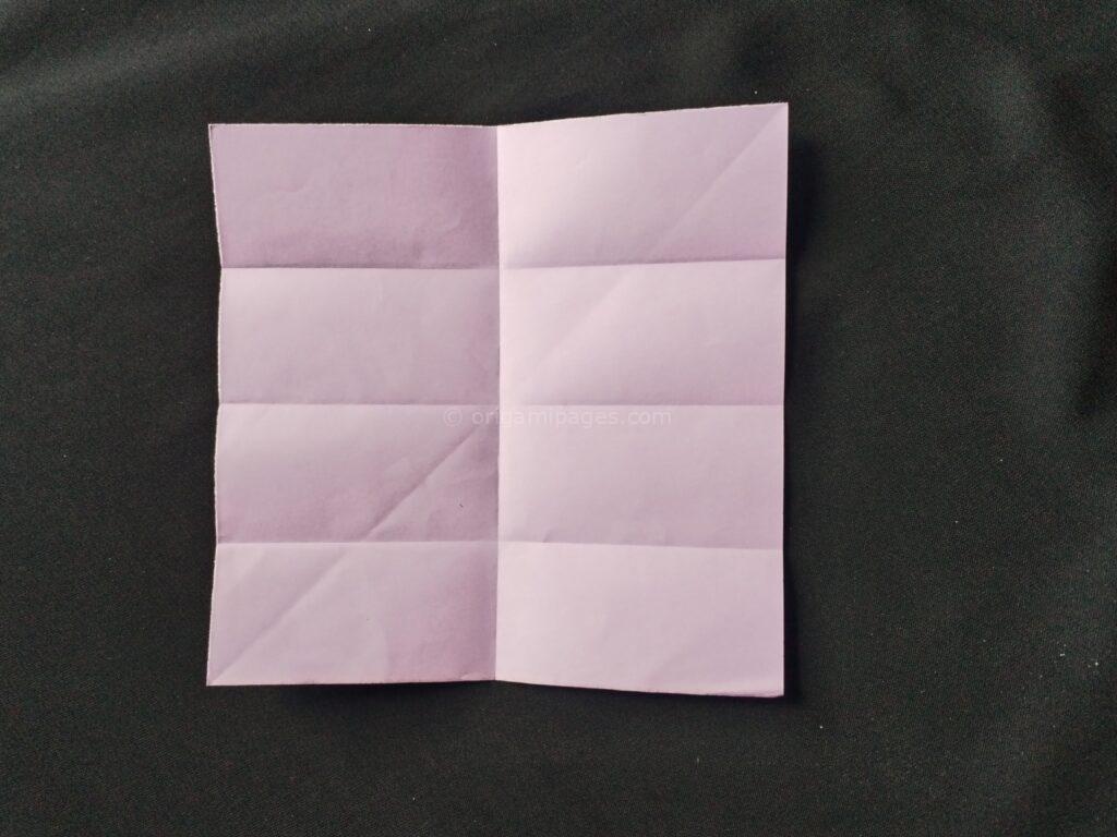 origami square box step: 3d