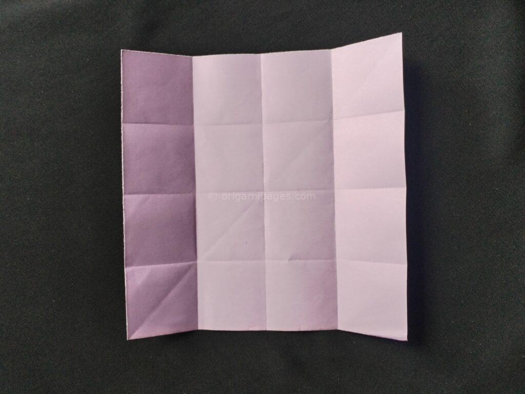 origami square box step: 3f