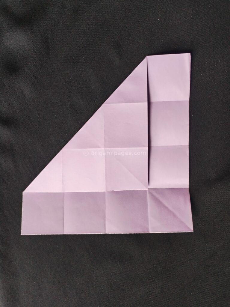origami square box step: 4a