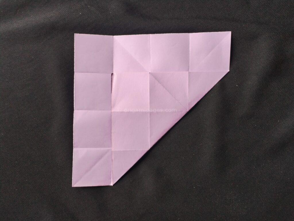 origami square box step: 4b