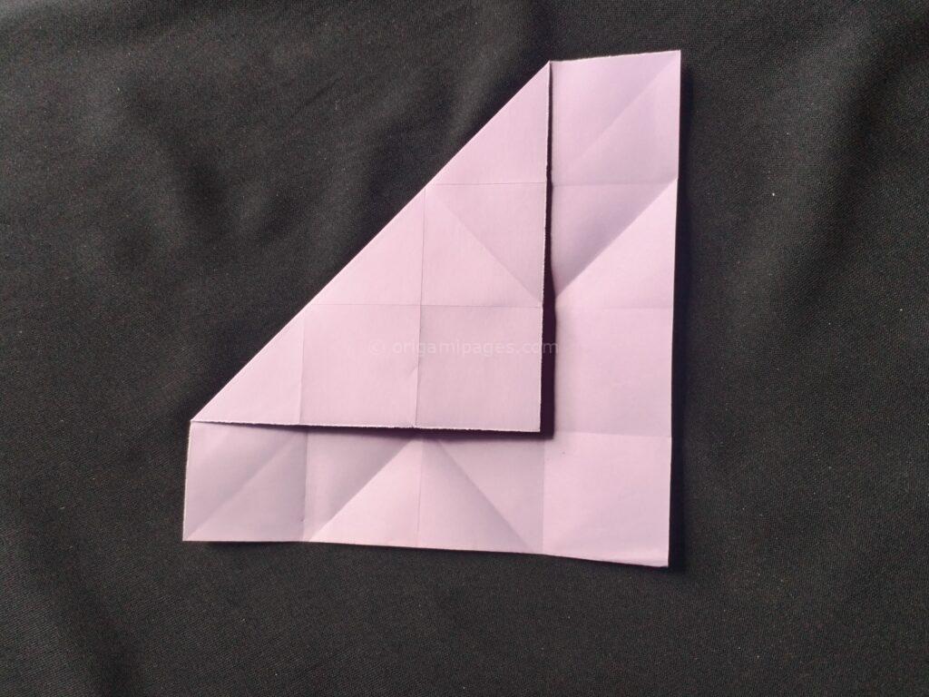 origami square box step: 4d