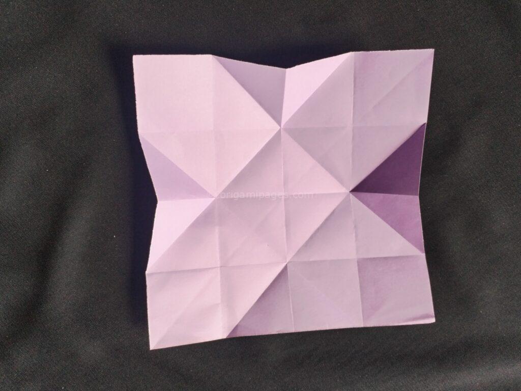 origami square box step: 4e