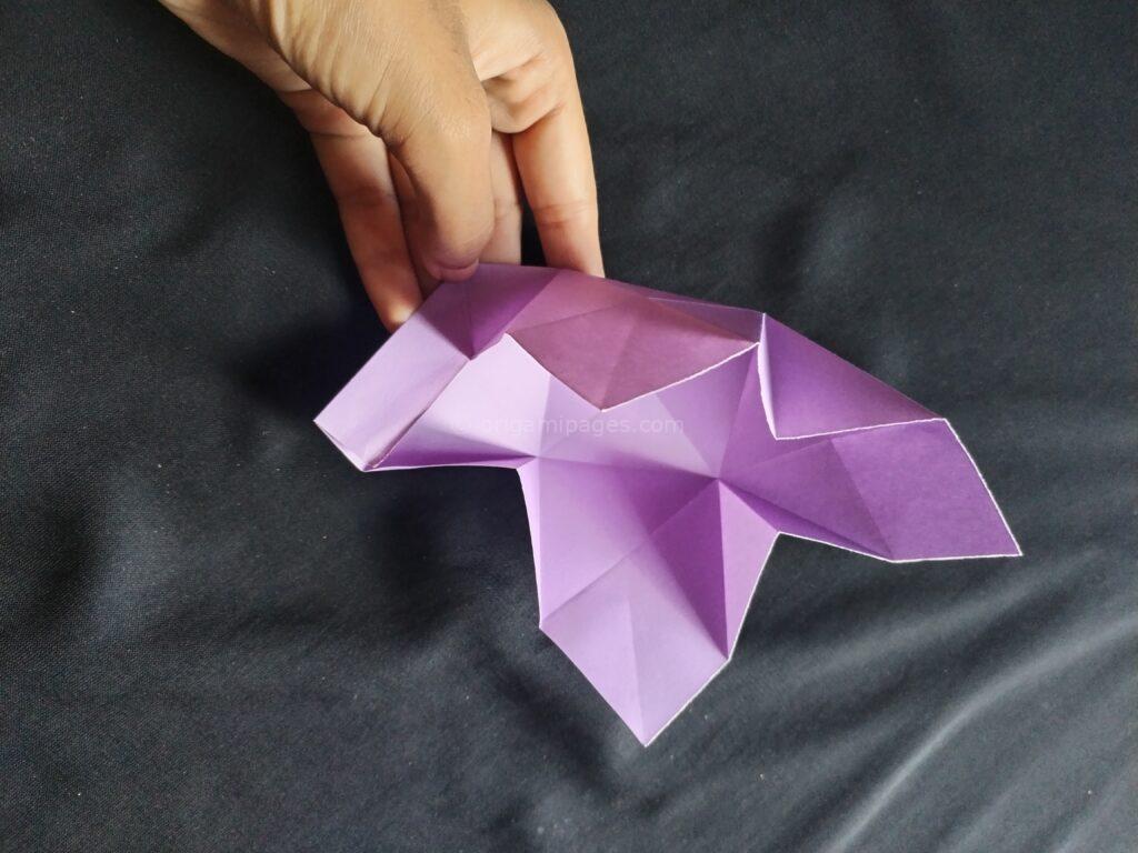 origami square box step: 6b