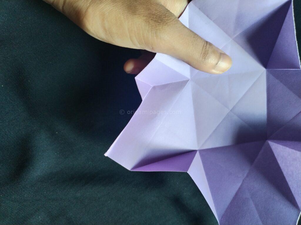 origami square box step: 6c
