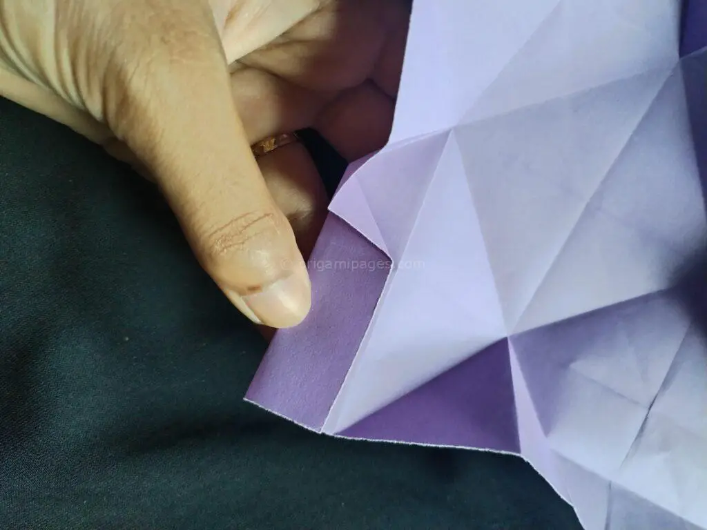 origami square box step: 6d