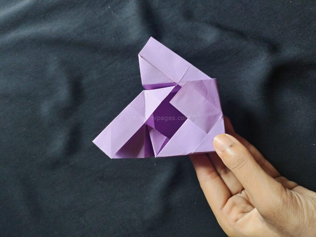 origami square box step: 7c