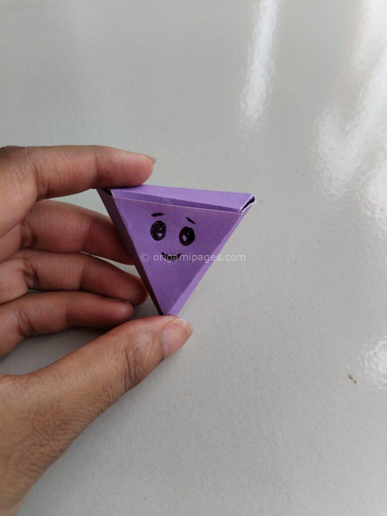 Origami Triangle Box Step: 7d