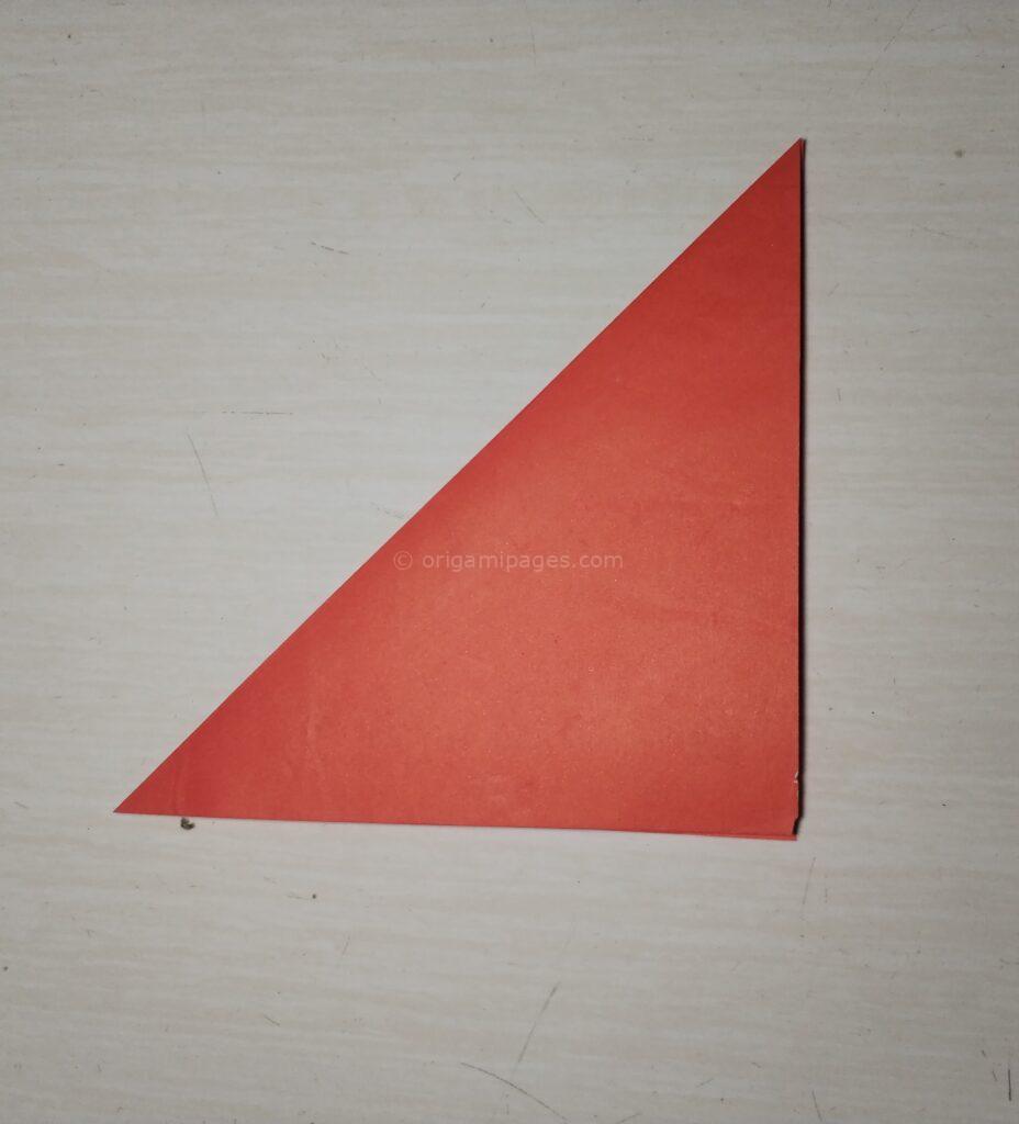 origami crane step 2-1 paper fold