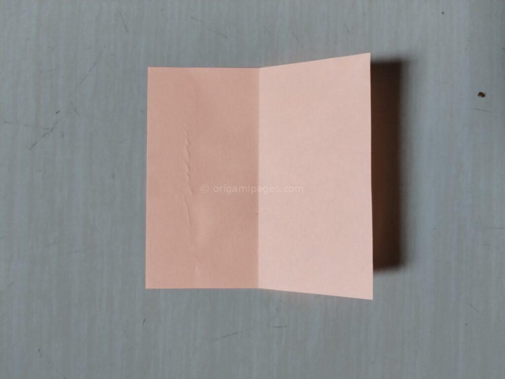 Sticky Note Origami Crane Step : 2-b