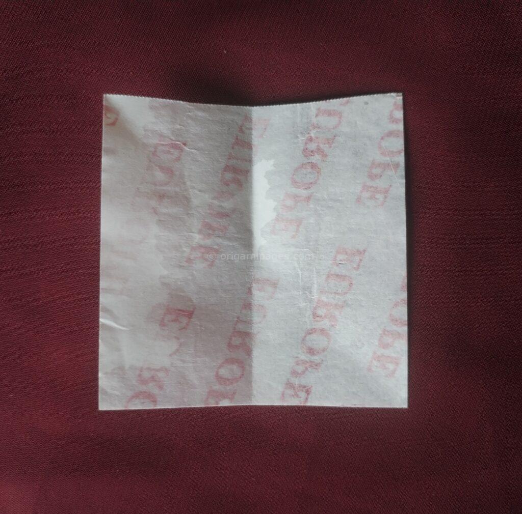 Gum Wrapper Origami Crane Step: 2-b