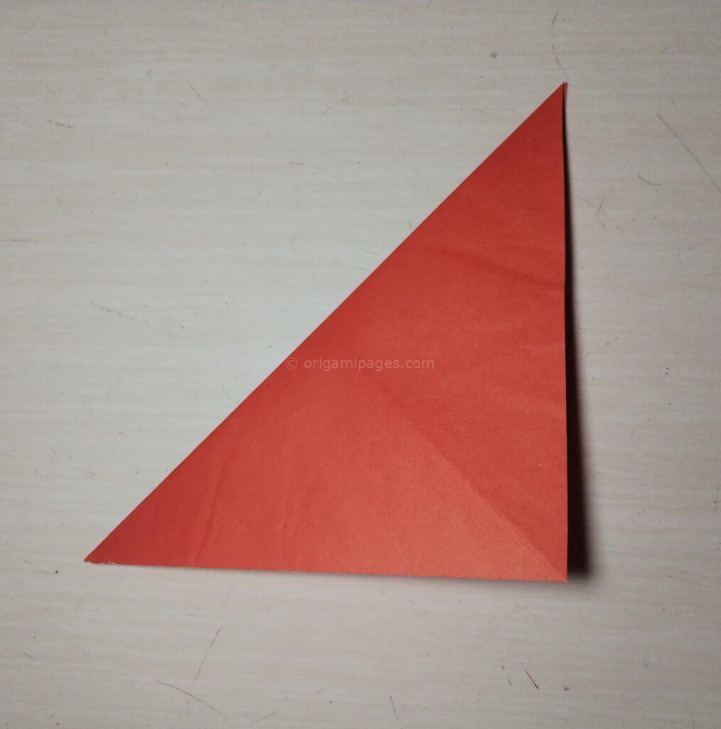 origami crane step 2-3 paper fold