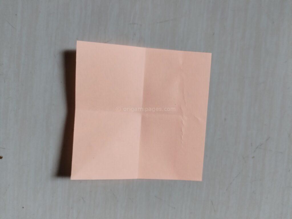 Sticky Note Origami Crane Step : 2-d
