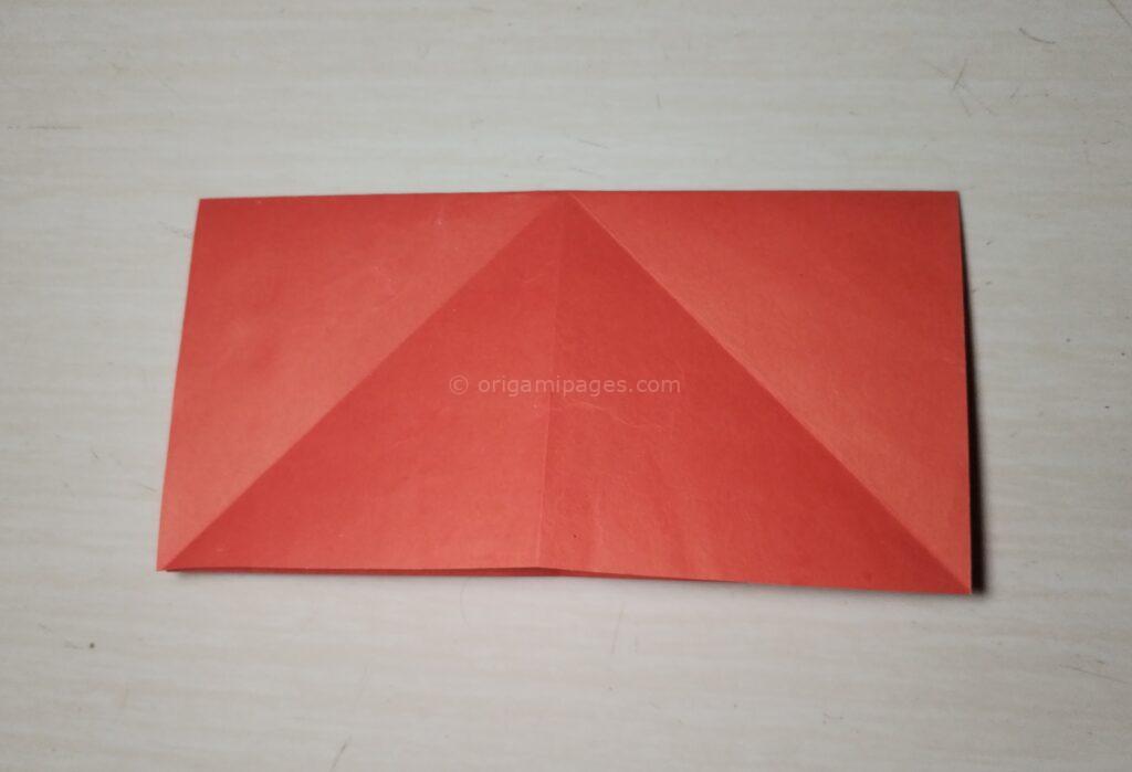 origami crane step 3-2 paper fold