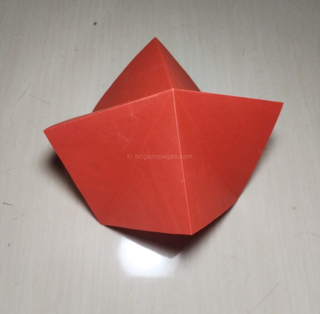 origami crane step 4 paper fold
