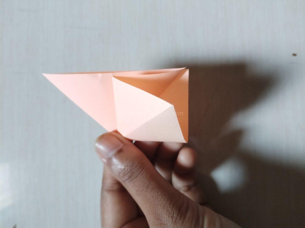 Sticky Note Origami Crane Step : 4-a