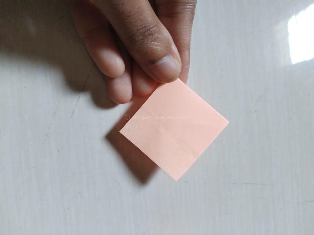 Sticky Note Origami Crane Step : 4-c