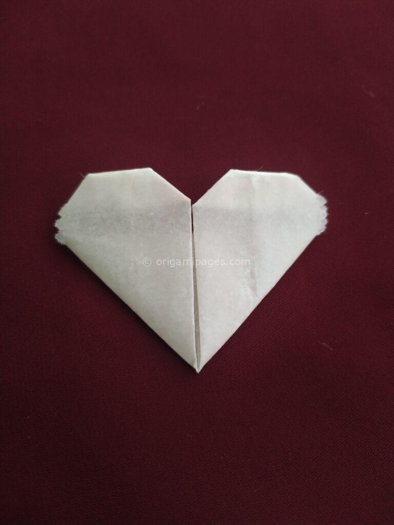 Gum Wrapper Origami Heart Step: 5