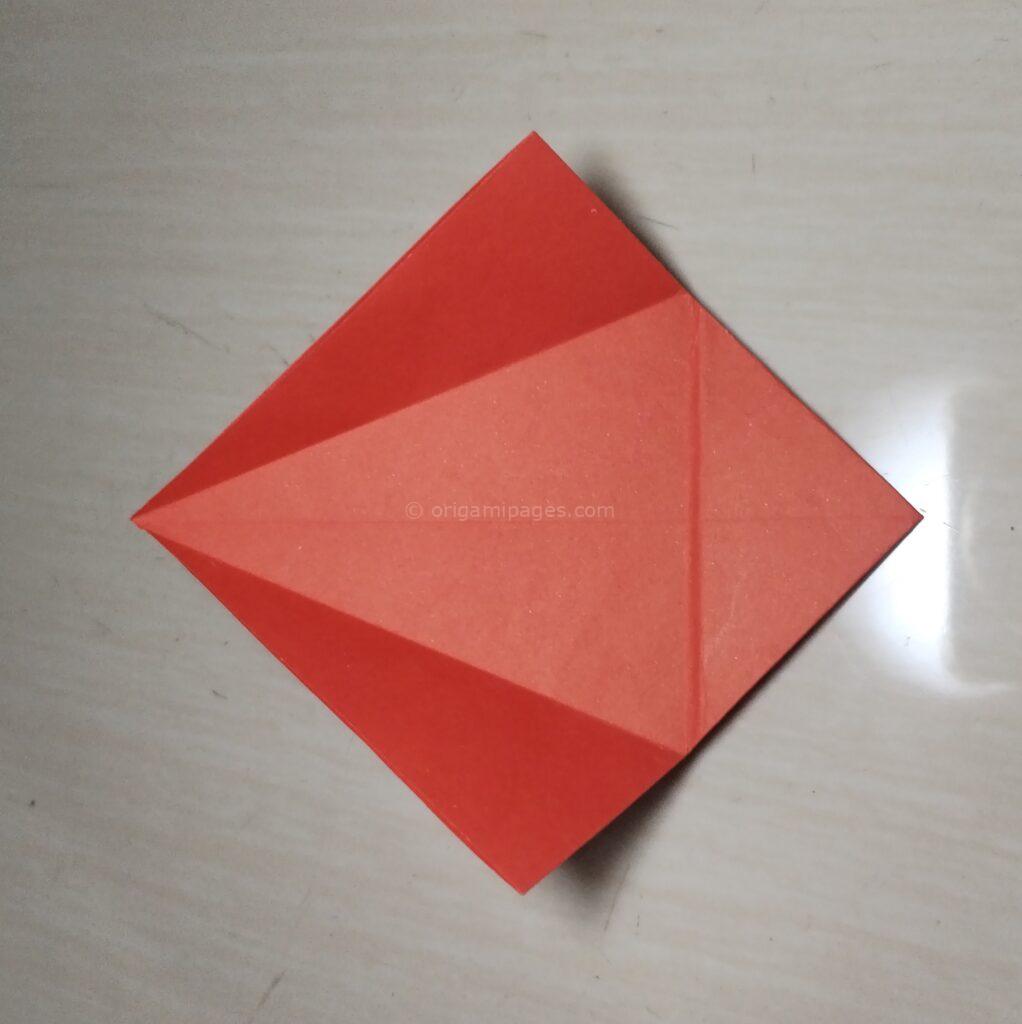 origami crane step 5-2 paper fold