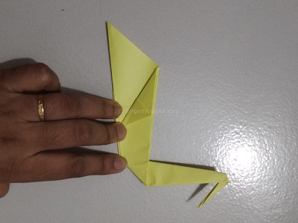 Origami pelican step: 6