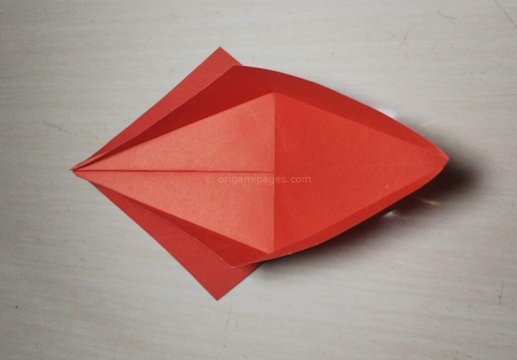 origami crane step 6 paper fold