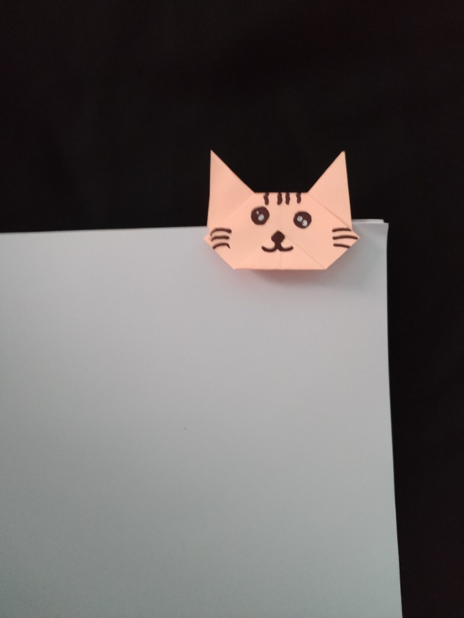 Sticky Note Origami Cat Tutorial Sticky Note Origami Cat Bookmark