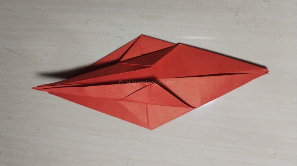 origami crane step 7 paper fold