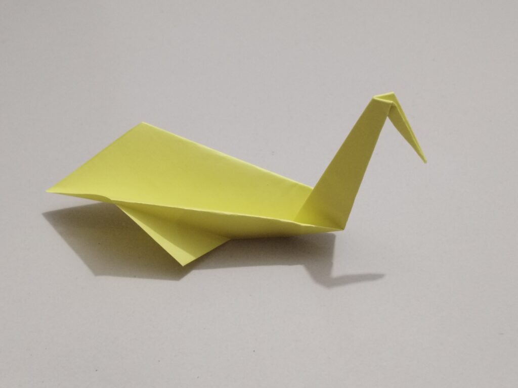 Origami pelican step: 7-a