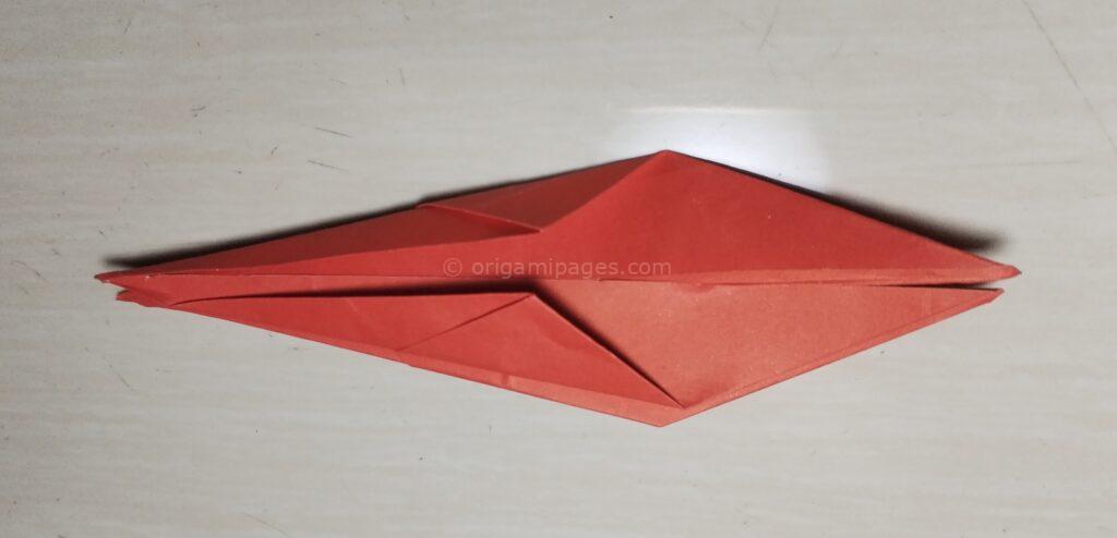 origami crane step 7-1 paper fold
