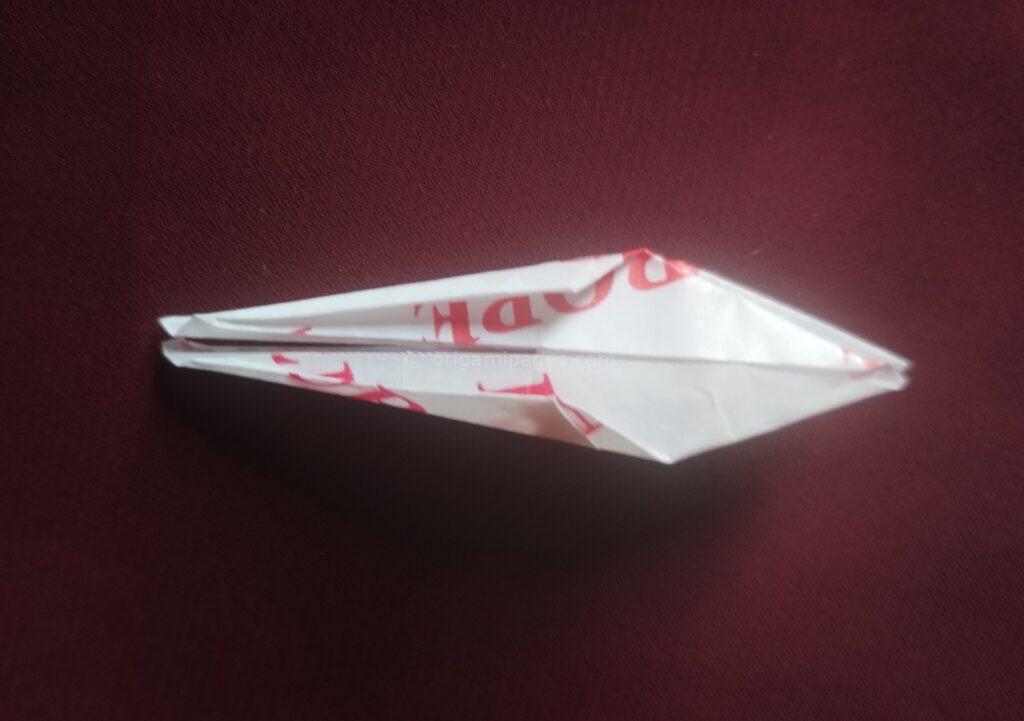 Gum Wrapper Origami Crane Step: 7-b